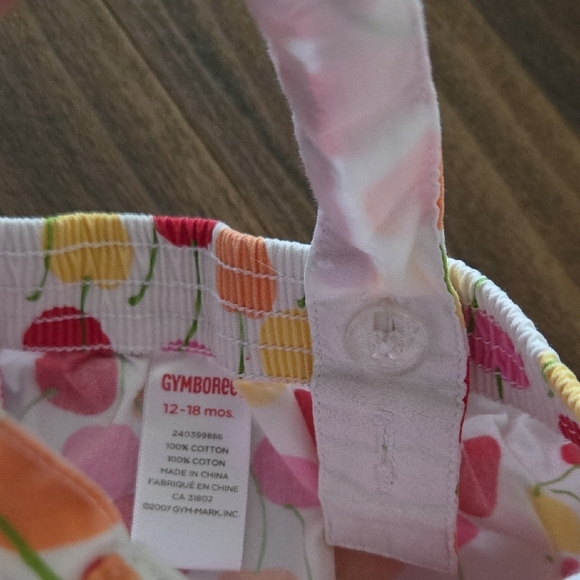 Gymboree Charming Cherry Print Kids Dress Size 12-18M - Picture 2 of 2